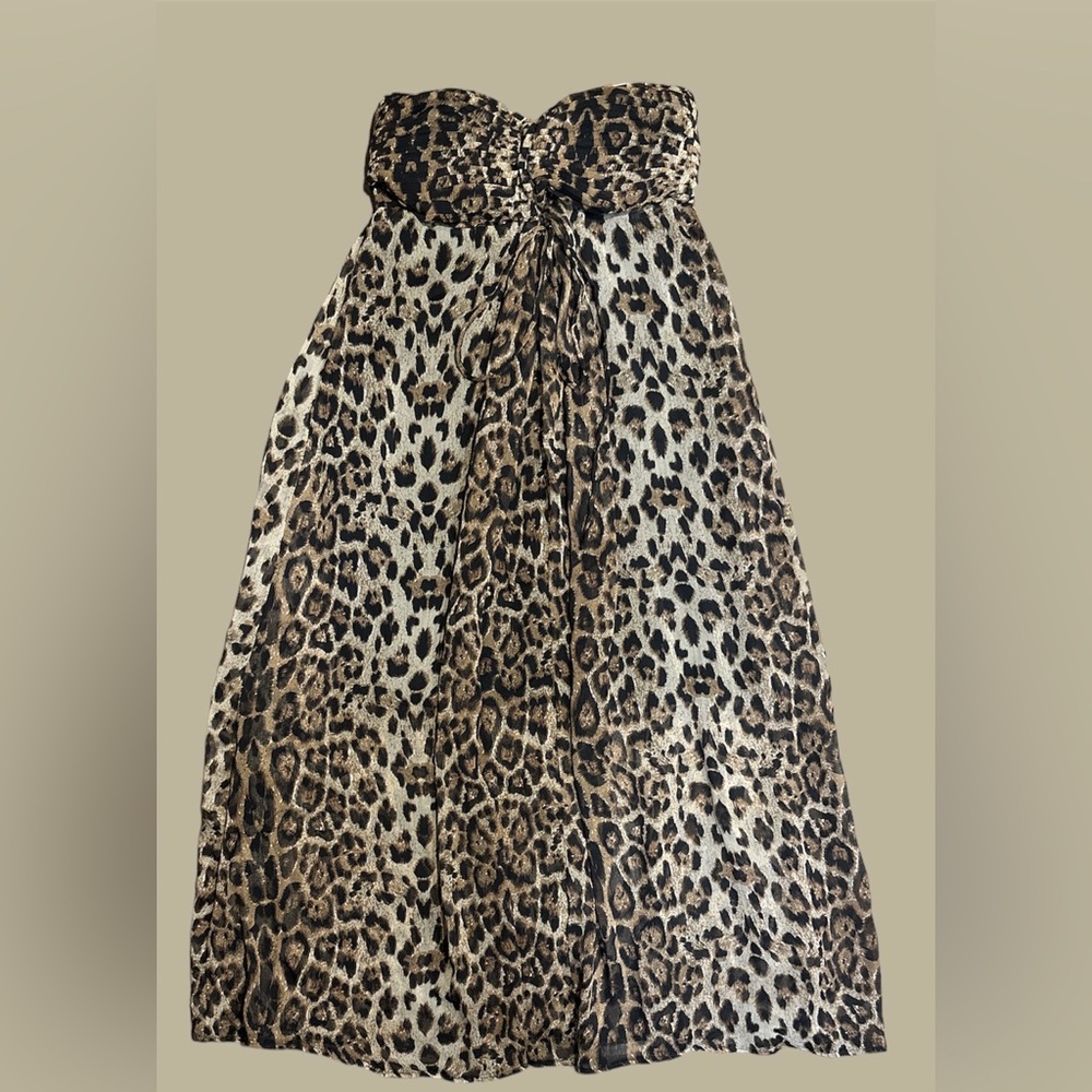 Leopard Strapless Dress